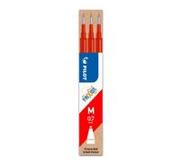 Recharge pour stylo effaçable Pilot FriXion Ball pointe moyenne 0,7 mm - Pochette de 3 - rouge