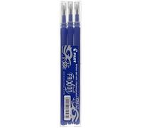 Pochette de 3 recharges - encre effaçable - FriXion Ball & FriXion Clicker - pointe moyenne - bleu