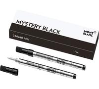 Recharge pour Stylo Rollerball 2x Mystery Black Noir F Taille Fine
