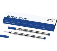 Recharge Pour Stylo Rollerball -2x Royal Blue-Bleu-F-Taille Fine