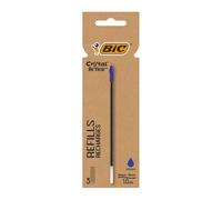 Recharge Re'new Stylo Bille Cristal Moyen 3 Pcs Bleu