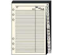 Quo Vadis - Recharge Organiseur - REPERTOIRE TEL T14 Ivoire - 8x12,5 cm - Papier Clairefontaine ivoire - Fabrication française