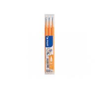 Recharge roller pilot frixion ball 07 pointe moyenne coloris orange abricot - set de 3 un