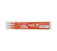 Recharge roller pilot frixion clicker écriture moyenne 0.5mm encre effaçable coloris orange set de 3 unités