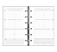Exacompta Recharge semainier Exatime 14 – 1 semaine sur 2 pages à l'horizontale – 2024/2025 Blanc
