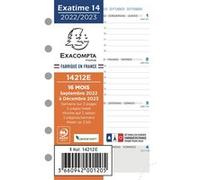Recharge Semainier - EXACOMPTA - Exatime 14 - 8,1x12,6 cm - 1 semaine sur 2 pages - Imprim'Vert®