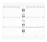 Recharge semainier Exacompta Exatime 21 1 semaine sur 2 pages à l’horizontale 2024 2025 Blanc Blanc G