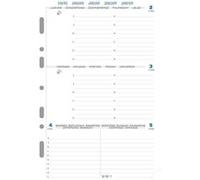 Recharge semainier Exacompta Exatime 21 1 semaine sur 2 pages à la verticale 2025 2026 Blanc Blanc E