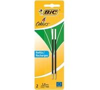 Recharge Stylo Bic 4 couleurs - Pointe moyenne 1 mm - Vert - 2 pcs Vert