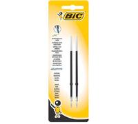 BIC Atlantis Classic Recharges Stylo-Bille Pointe Moyenne (1,0 mm)- Noir, Blister de 2