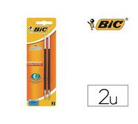 Recharge stylo bic atlantis pointe moyenne couleur noir blister 2 unités