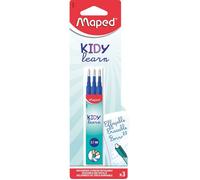 Maped - Recharges Stylo Effaçable Kidy Learn Magic - Lot de 3 Recharges d’Encre Compatibles Stylo Kidy Learn Magic Maped - Pointe Fine, Écriture Fluide - Fournitures Scolaires Enfant