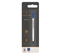 Parker Recharges pour stylo roller QUINK Pointe moyenne encre bleue Lot de 1