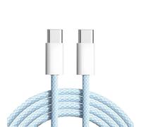 Recharge Super Rapide De Type C Vers Usb C, Tressé En Nylon, Incassable, Données De Téléphone, Directions Adaptées À L'iphone 15, Touristes, Fil De Type C.1.5m.Blue