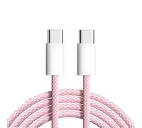 Recharge Super Rapide De Type C Vers Usb C, Tressé En Nylon, Incassable, Données De Téléphone, Directions Adaptées À L'iphone 15, Touristes, Fil De Type C.1.5m.Pink