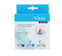 Recharge Vitry Perfect'Ongles - 4 Rouleaux - Gris, Bleu, Blanc - Polissage - Ongles Brillants