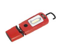 Rechargeable 360° Inspection Clair 3W Maïs & 1W SMD LED Rouge Lithium Polymère -