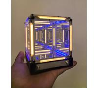 Rechargeable 4d Acrylic Touch Dimmable LED Night Lights,4d Infinite Mirror Cube Light,Wireless Cool Creative Hyper Cube Small Bedside Lamps, Funny Desk Decor for Bedroom, Living Room (colours)