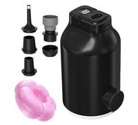 Rechargeable Air Pump - Portable Electric LED Light Device, Compact Five-Nozzle Inflation System, Lightweight Travel Gear Accessory, Camping Equipment, Mattresses Pump for Tent, Family