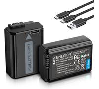 Rechargeable Battery 2 Pack 1500 mAh with USB-C Charging Cable 2 in 1 for Sony ZV-E10, A6000, A6500, A6300, A6400, A7, A7II, A7RII, A7SII, A7S, A7R, A55, A5100, A5000, A5000, A5000