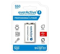 Rechargeable Battery Everactive 6f22/9v Li-ion 550 Mah With Usb Type