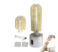 Rechargeable Bottle Washing Brush - Electric Cleaning Tool | High Speed Scrubber with Replaceable Heads, Deep Cleaning Device for Milk Bottles Tumblers and Kitchenware