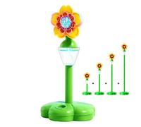 Rechargeable Bubble Machine - Sunflower Standing Automatic, Bubble Blower with Manual Swing Function for Fun Outdoor Play Durable Design for Continuous Bubbles Output Kids Machine