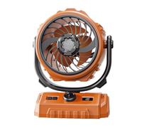 Rechargeable Camping Fan, Portable Desk Fan, Digital Display Cooling Device, Multi Speed Usb Battery Powered Air Circulator with Light for Outdoor Camping Tent Travel Car Indoor Fishing 24x18.5x13cm