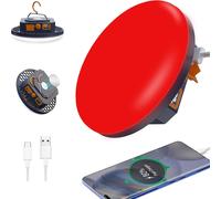 Rechargeable Camping Lamp,10000mah Battery,3000lm Camping Lantern,Portable Outdoor Camping Light 6500k,Fishing Lamp,Emergency Light For Hurricane (Red Fire)