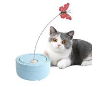 Rechargeable Cat Teaser Wand - Electric Butterfly Motion Toy for Indoor Cats | USB Powered with Interactive Play Tool, Stimulates Activity, Exercise, and Entertainment for Kittens and Adults
