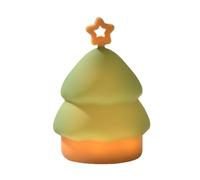 Rechargeable Christmas Tree Ornament - Christmas Tree Shape Silicone Lamp | Cute Rechargeable Touch Night Lamp | Kids Baby Nightlight for Bedroom Nursery Desk Table Living Room | Tabletop Ambient
