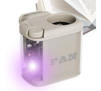 Rechargeable Clip Fan, 100 Speed Adjustable Quiet Cooling, Built In Light Portable Desk Device, Lightweight Accessory, Suitable for Women Men Kids Home Office Bedroom Outdoor Travel Hiking Fishing