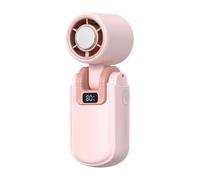 Rechargeable Digital Fan - Mini Handheld Fan | Five Speed Cooling F́an ,Portable Air F̀an | Compact Personal Cooling Unit, Travel Friendly Breeze Generator For Indoor Outdoor Home School Hiking Commut