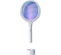 Rechargeable Electric Fly Swatter, 90° Rotatable Mosquito Zapper with LED Light, Safe & No Radiation Bug Zapper for Indoor Use, USB Charging Fly Swatter