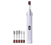 Rechargeable Electric Nail File - Quiet Pedicure Grinder With LED Light | Professional Nail Drill Kit For Salon, Women, Men, Home, Travel, Foot, Toenail, Cuticle And Pedicure Grooming