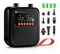 Rechargeable Gonfleur Paddle Electrique,Pompe à Air Portable Haute Pression(20 PSI),arrêt Automatique,Double Alimentation 12V DC