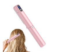 Rechargeable Hair Straightening Brush with LCD Display, Portable Hair Styling Tool for All WoolTypes, Comb for Straightening and Frizz Control, Perfect for Travel, Compact Size, 4.65x1.97x1.02 Inches