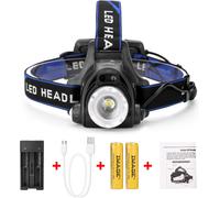 Rechargeable Headlamp Torch Waterproof Powerful 1000lm For Running, Improved Version Of Induction With Removable Charge For Hiking, Camping, Fishing, Walking, Dog
