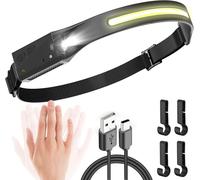 Rechargeable Headlamp, Ultra Powerful Usb C Led Headlamp With 5 Lighting Modes, Motion Sensor, Ipx4 Waterproof Head Torch For Hiking, Diy, Camping, Fishing