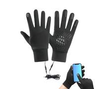 Rechargeable Heated Gloves, Waterproof Thermal Hand Warmers, Touchscreen Winter Mitts, Adjustable Heat for Texting, Driving, Hiking, Camping, Or Cold Weather Use, Black, Medium, Large, X-Large