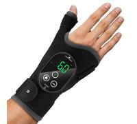 Rechargeable Heated Wrist Massager for Pain Relief,Cordless Wrist Heating Pad with 3 Vibrations & Heat Levels,Wearable Heated Wrist Massager Brace,for Carpal Tunnel, Tendonitis, Sprains (Left hand)