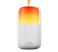Rechargeable Humidifier, 280ml Travel Humidifier, Flame Effect Humidifier, 2 Spray Modes Humidifier, Travel Humidifier with Two Spray Modes Rechargeable Flame Effect Humidifier for Bedroom