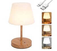 Rechargeable Lampe Chevet pour Enfants & Chambre, Sans BPA Tactile Veilleuse avec 3 Modes Couleurs, 0-100% Dimmable Sans Fil Lampe Bureau, Soin Yeux Anti-Scintillement Éclairage Table pour Lecture