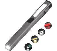 Rechargeable Led Flashlight,Cob With White/Red Modes,Usb-C Cable,Portable Work Light 6 Modes Battery Indicator Waterproof For Camping,Emergencies & Workshop