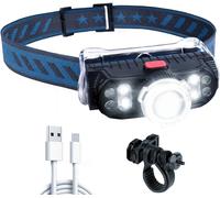 Rechargeable Led Headlamp 1000 Lumens 7 Modes With Red Warning Light Waterproof Headlamp For Running,Jogging,Fishing,Camping,Cycling,Hiking,Work