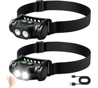 Rechargeable LED Headlamp Waterproof with 4 Lighting Modes Magnetic Lightweight Headlamp for Camping Fishing Jogging