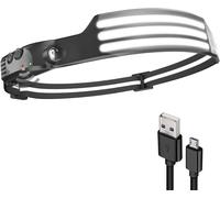 Rechargeable Led Headlamp With Reflective Headband-Power 2600 Mah-Extra Large Battery Life-Usb To Usb C Charging Cable Included