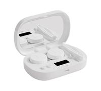 Rechargeable Machine | 5-Mode Ultrasonic Lens Cleaner - LED Display Case | Type-C Fast Interface, 3.86x2.6x3.54 In, 1100mAh Battery, for Soft Contact Lenses Daily Hygiene Care