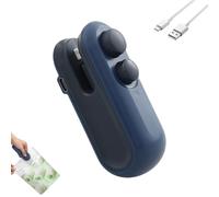 Rechargeable Mini Bag Sealer and Cutter, Portable Mini Bag Sealer with Magnet, Easy to Keep Snacks Fresh Storage (Blue)