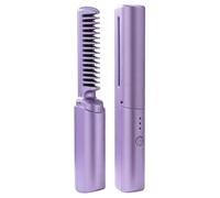 Rechargeable Peigne de coiffage - pinceau lisseur sans fil, outil de température réglable | Dispositif chauffant USB portable compact, équipement en boucle polyvalente pour les voyages, les